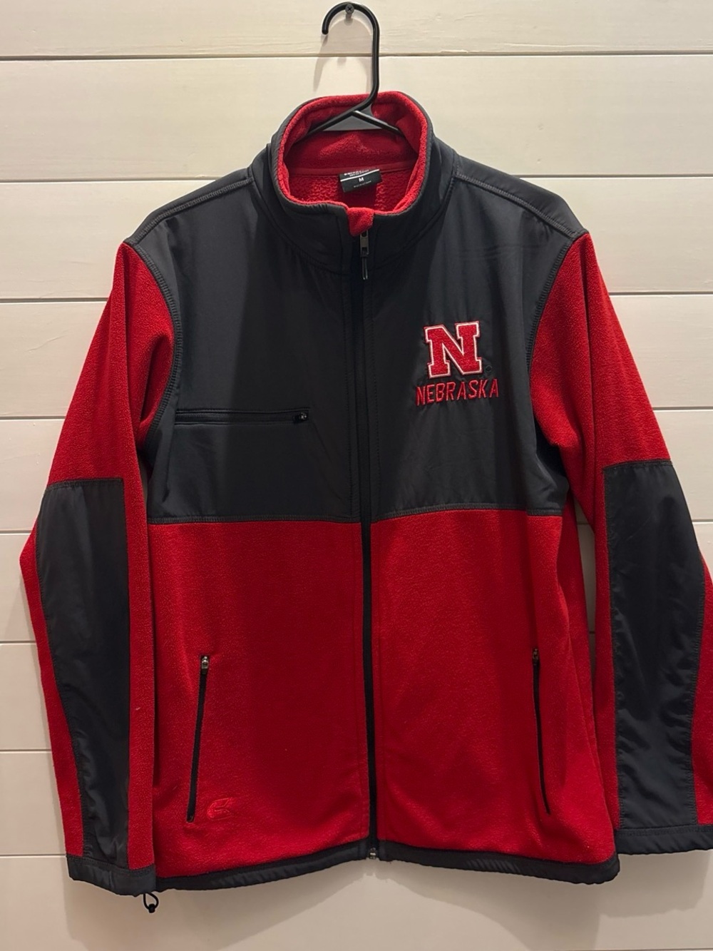 Nebraska Huskers Fleece Jacket Red Black  Colosseum Brand Collegiate Game Day